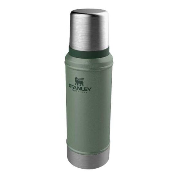 Stanley The Legendary hammered green Classic Green Bottle‎ 1 QT/ .94 L- has etch - Picture 1 of 5